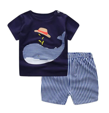 2020 Kids Summer Cotton Cartoon 2-Piece Outfit