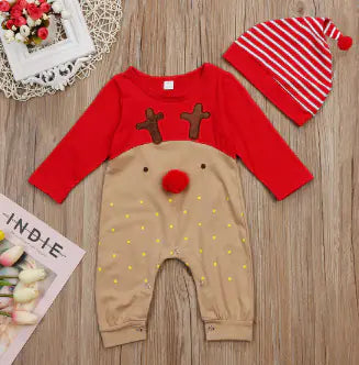New Christmas Colorful Embroidered Baby Romper