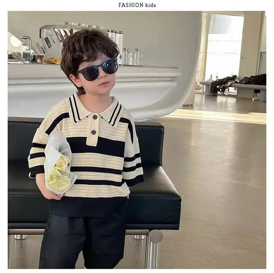 Boys' Summer Short Sleeve Polo T-Shirt