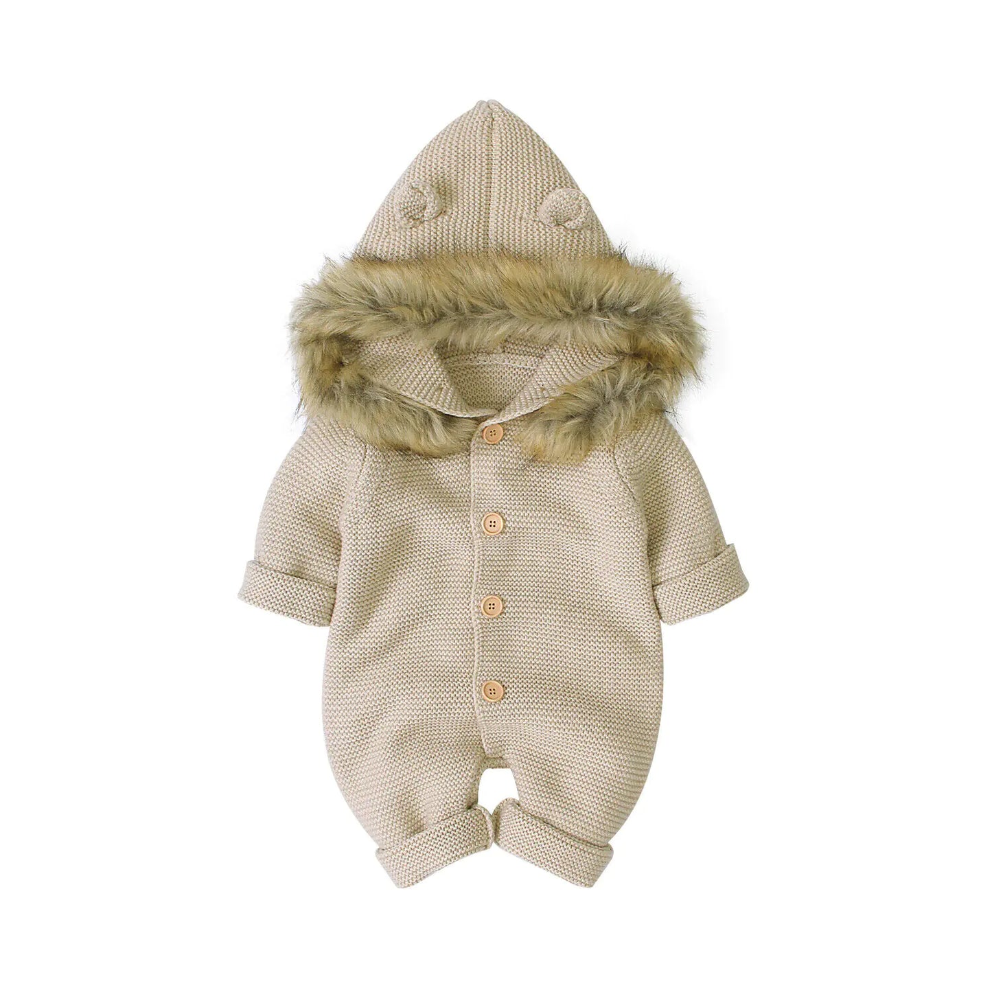 Kids' Hooded Knitted Romper - Popular Style