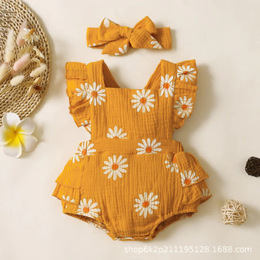 Baby Daisy Summer Romper for Newborns (0-6 Months)