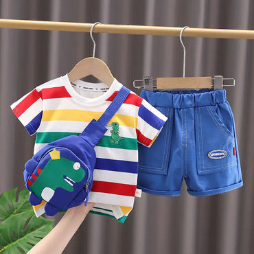 Trendy Summer Outfit for Boys - Three-Piece Set