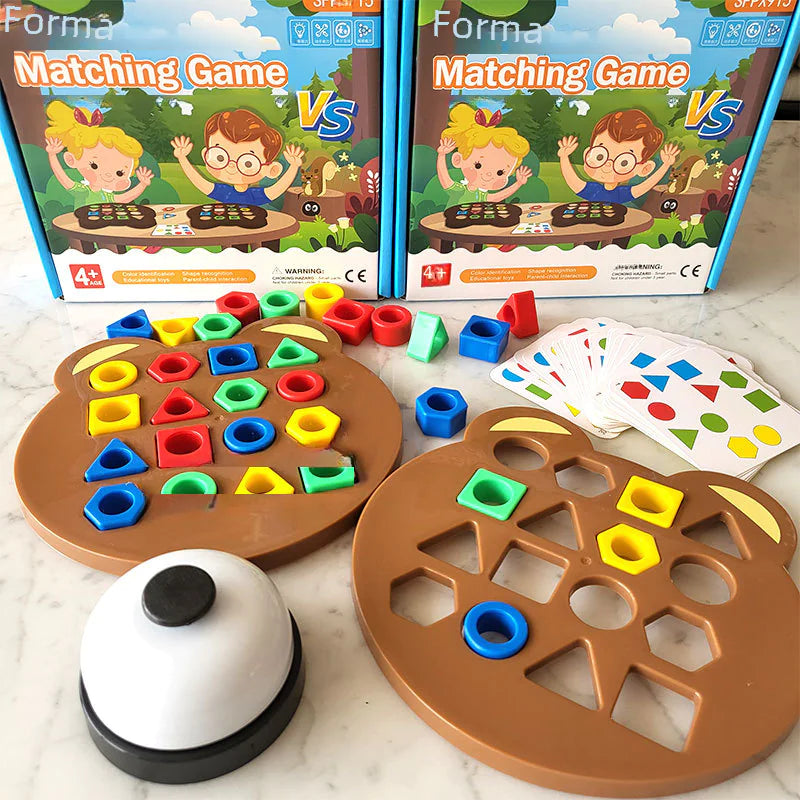 Children's Montessori Shape Matching Bear Game