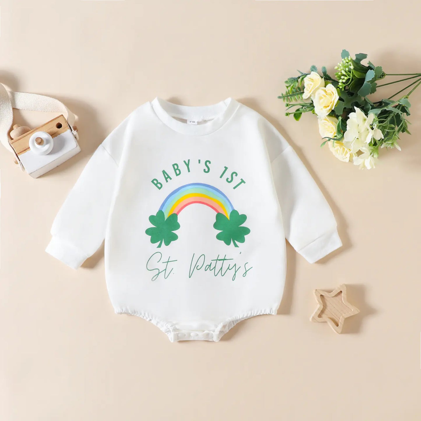 St. Patrick's Day Printed Romper for Kids