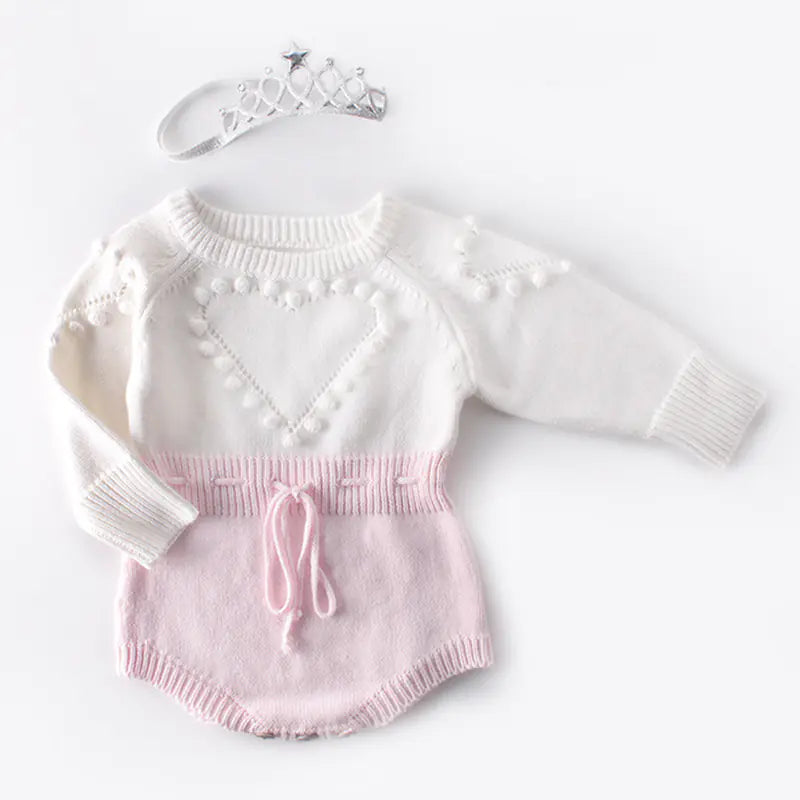 Handmade Knitting Romper for Toddler Baby Girls