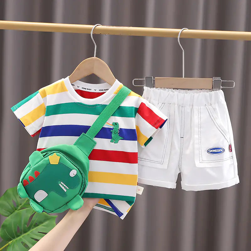 Trendy Summer Outfit for Boys - Three-Piece Set