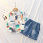 Summer Short Sleeve Shirt Suit for Boys' Clothing