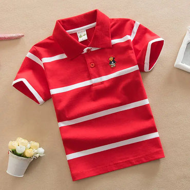 College Style Boys Polo Short Sleeve T-Shirt