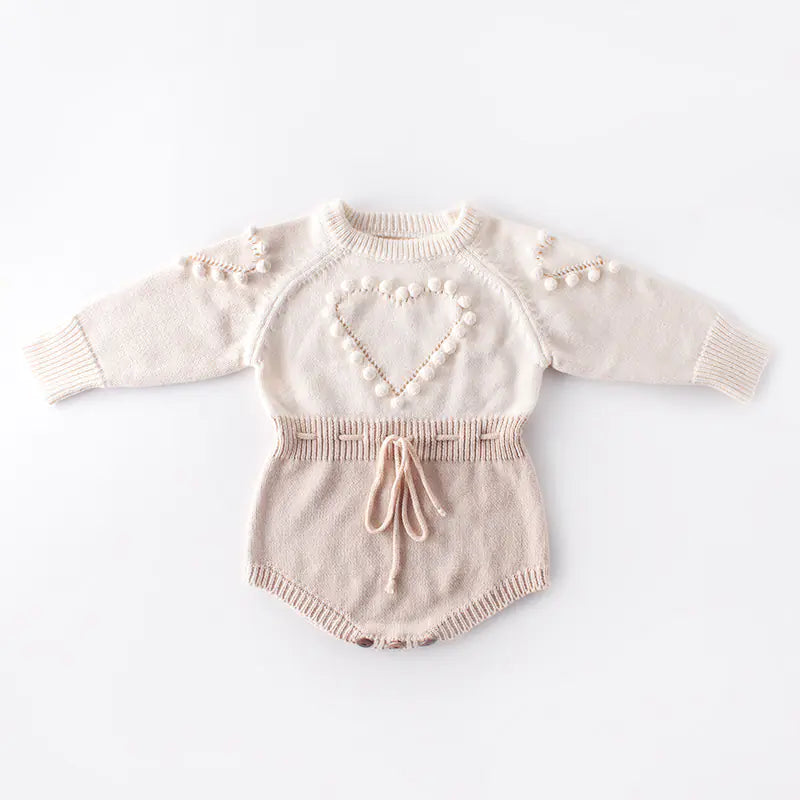 Handmade Knitting Romper for Toddler Baby Girls