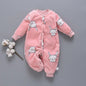 Infant Warm Fleece Romper for Fall and Winter