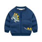 Boys' Zipper Baseball Jacket - Casual Cardigan Style
