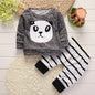 Boys' Long Sleeve Striped Panda Suit