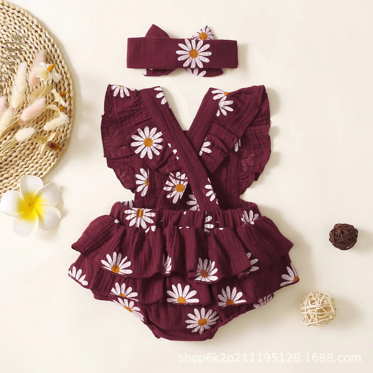 Baby Daisy Summer Romper for Newborns (0-6 Months)